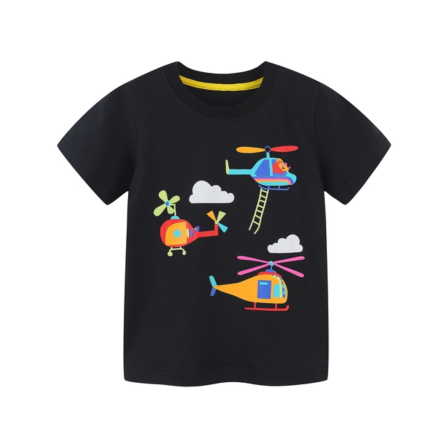 Little maven baby boys summer clothes lovely shark and whale cotton T-shirt baby boy boys kids 2-7 years