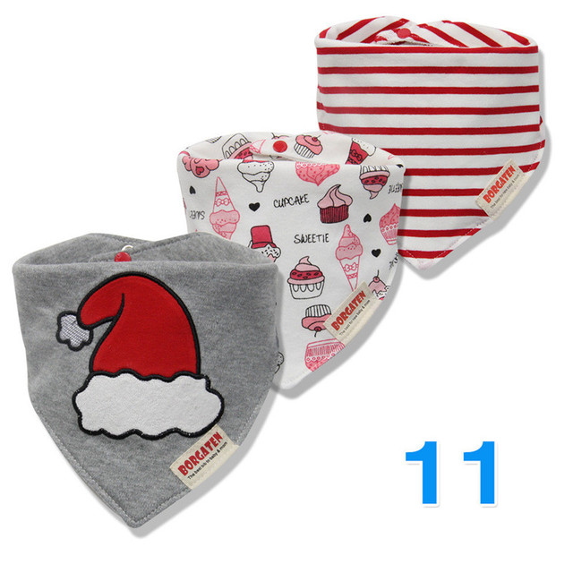 3pcs Organic Cotton Baby Gauze Scarf Burp Cloth Bandana Bibs Newborn Baby Boy Infant Girl Toddler Winter Scarf Waterproof Bib