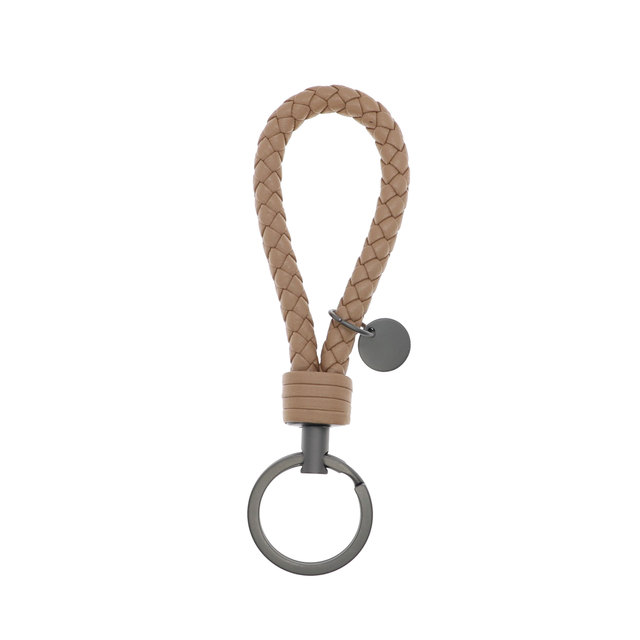 New Fashion Sheepskin Key Chain for Car Keys Clip Ring Women Weave Leather Key Holder Organizer Top Quality Men's Key Ring