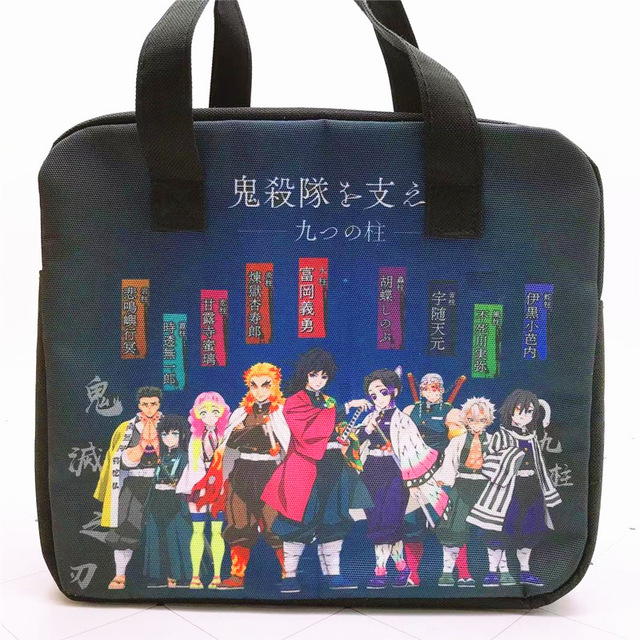 Demon Slayer Devil Blade Cartoon Anime Insulation Bag Kimetsu no Yaiba Tanjirou Nezuko Picnic Lunch Box Meal Bento Hand Storage Bag