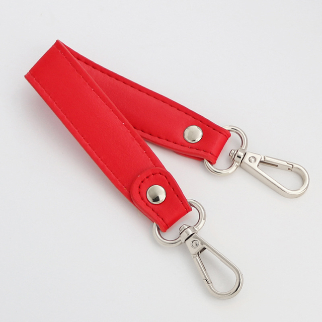 PU Leather Bag Handle Solid Color Bag Belt Replacement Handbag Strap Short Belt Bag Accessories