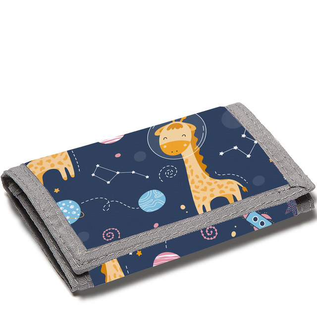 Can be customized children's cartoon printing cute coin purse, foldable cloth wallet, fashion student bank card holder