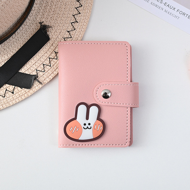 New Student Cute Meal Card Holder Wallet PU Leather Cartoon 26 Bit Card Case Holder School Men Women Credit Card Bag ID