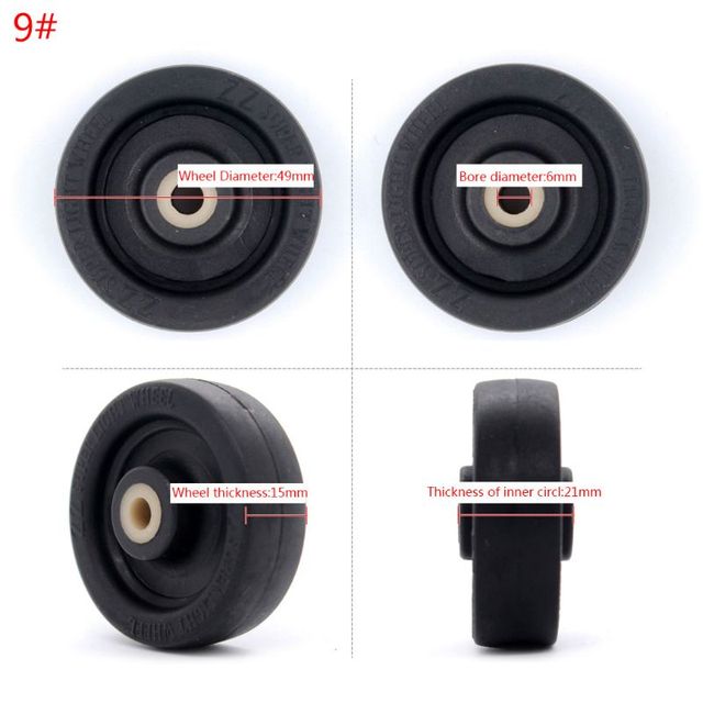 1PC Luggage Plastic Swivel Wheels Rotation Suitcase Replacement Wheels