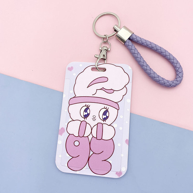 New cute cartoon student meal ID card holder campus card ID badge holder lanyard access control subway bus card protective cover