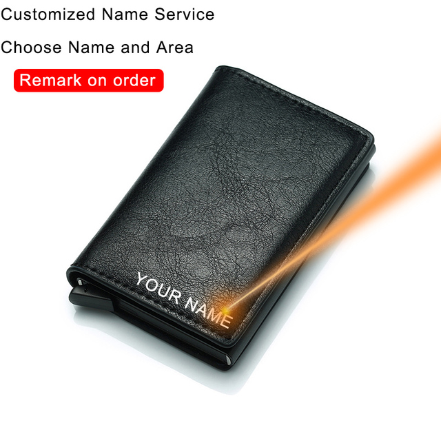 Carbon Fiber Anti RFID Bank Card Holder Men Women Business Credit Card Holder Card Holder Wallet Leather Case Bag Popwallet Logo Dropshipping