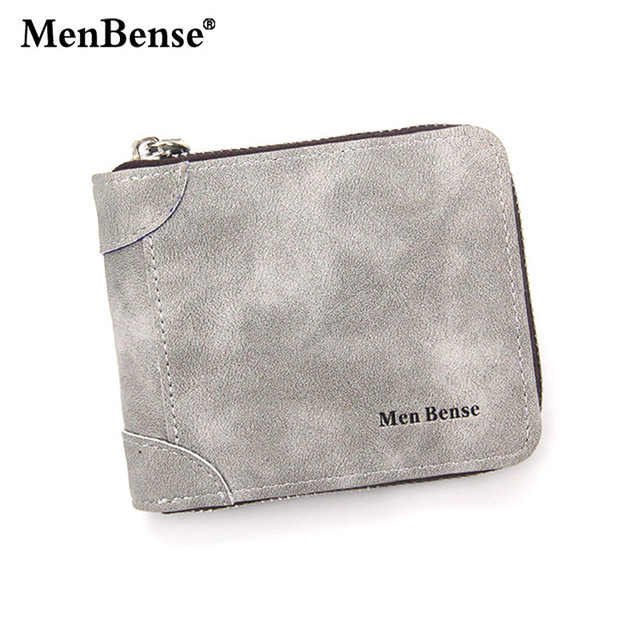 New Fashion Men's PU Zipper Wallet Men Wallet Small Coin Purse Wallet Men Wallet Coin Bag Card Holder Coin Purse Men