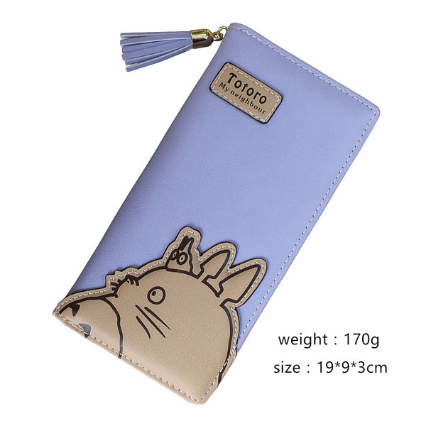 High Quality Women Wallets Totoro Design Ladies Clutch PU Leather Wallet Student Coin Purse Money Bags Long/Short Card Holder