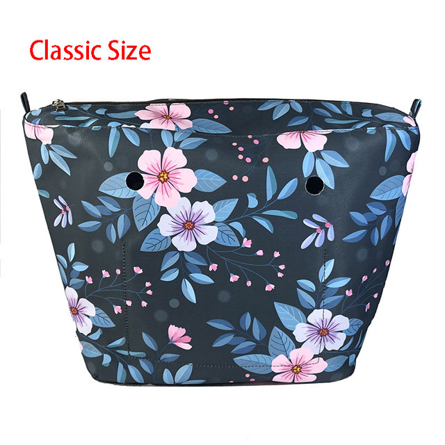 Floral trim waterproof inner insert, classic small inner pocket, handbags accessory