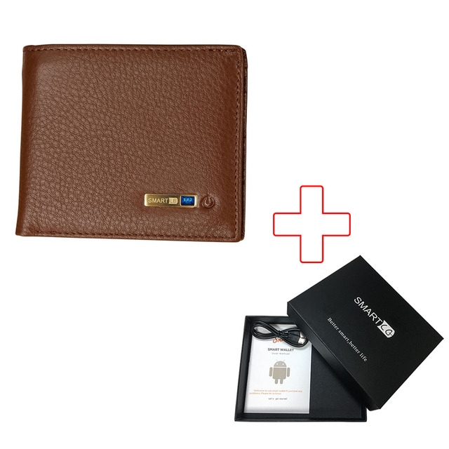 SmartLB Leather Mini Card Holder Best Gift for Man and Woman Anti-theft Wallet GPS Anti-lost Bluetooth Tracker Free Shipping