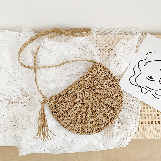 Summer straw bags for women 2021 tassel handmade beach bags raffia rattan woven handbags female holiday crossbody bags clutch