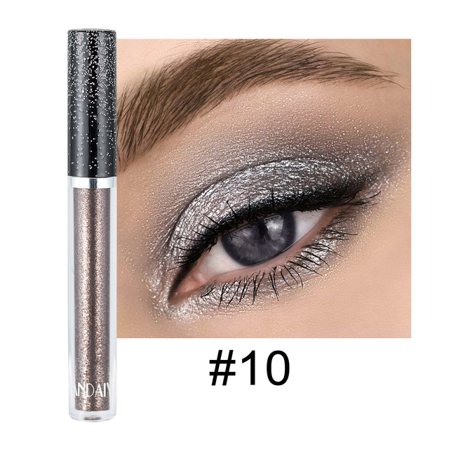 Makeup Black Glitter Liquid Eyeshadow Shimmer Diamond Shiny Eyeshadow Palette Lasting Shimmer Pigmented Eye Shadow Cosmetics