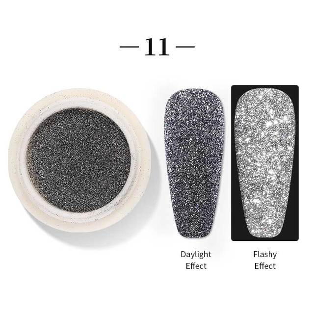 Born Pretty Reflective Glitter Powder Sea Salt Nail Powder Shining Nail Glitter Chrome Pigment Dust Hollow Powder Nail Decoration