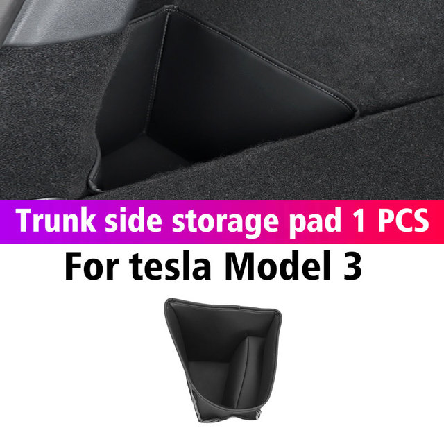 Car Trunk Organizer Booster For Tesla Model Y Model 3 2021-2022 Leather Mat Refit Interior Trim Accessories