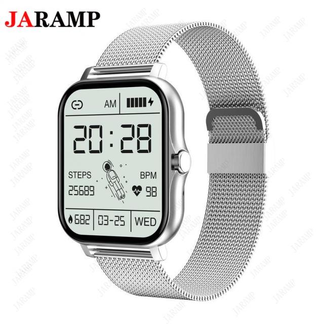 New Ladies Smart Watch Men 1.69 inch Color Screen Full Touch Fitness Tracker Call Ladies Smart Watch for Android IOS+Box