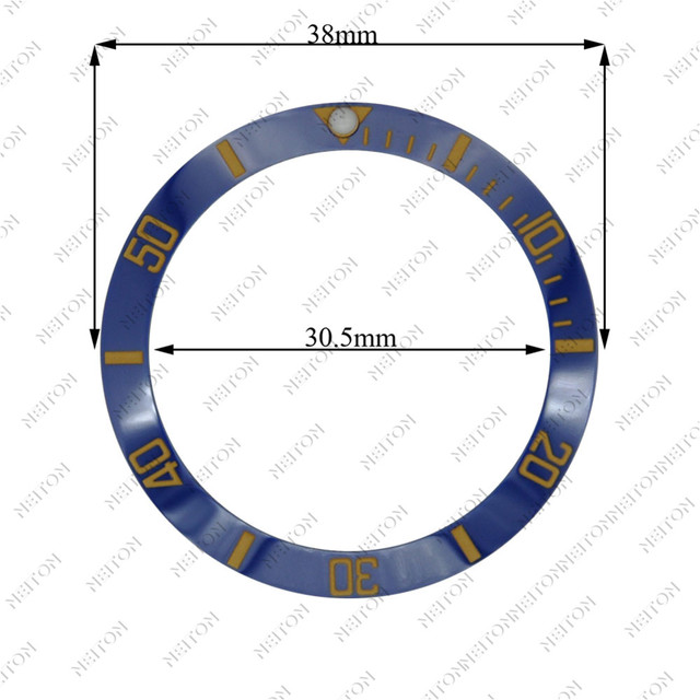 Corgeut 38mm Ceramic Bezel Insert For 40mm Mens Watch Watches Replace Accessories Watch Face Watch Bezel Inserts Different