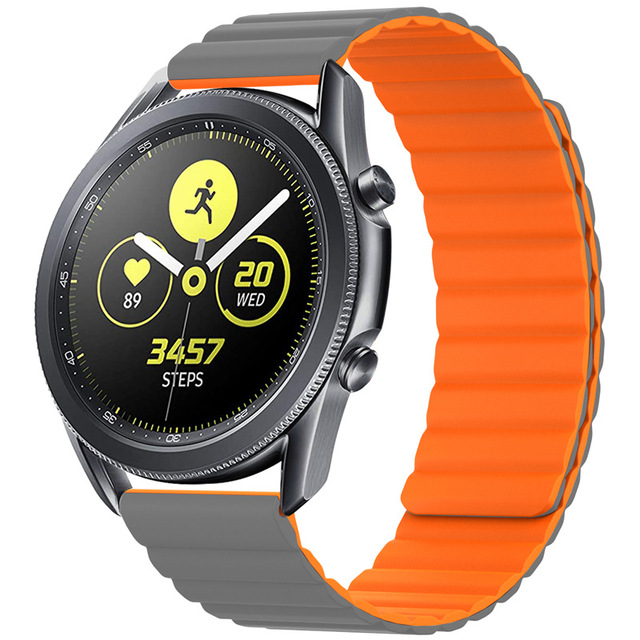 Silicone Strap For Samsung Galaxy Watch 3 Active 2 Huawei Watch 3/GT/GT2 Replacement Strap With Magnetic Buckle For Amazfit GTR