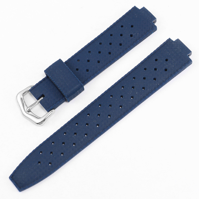 Replacement strap for chain blue balloon waterproof silicone strap 20x12mm 22x14mm soft rubber bracelet with pin buckle