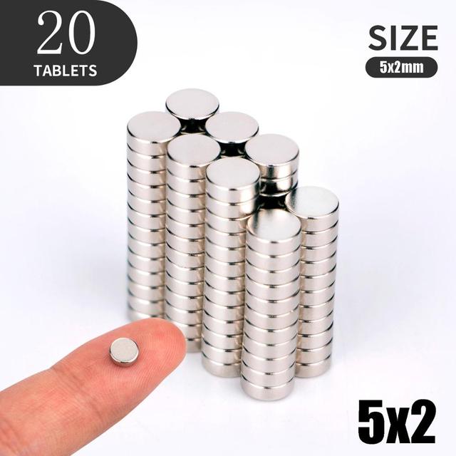 20 40 80pcs/lot 6x2 5x1 5x1.5 5x2mm Hot Magnet Small Round Strong Magnet Rare Earth Neodymium Magnet