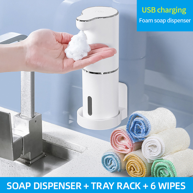 Automatic Foaming Soap Dispenser Bathroom Smart Hand Washer With USB Charging White High Quality ABS Material