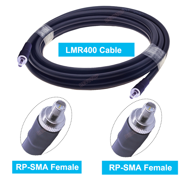 SMA Cable LMR400 SMA Female to RP SMA Male 50 Ohm Low Loss RF Pigtail Adapter WiFi Antenna Extension Cable Signal Booster Jumper