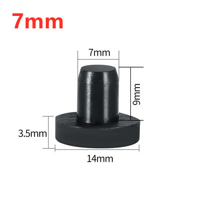 Black White Silicone Rubber Hole Plugs 2.7mm-14mm T Taipei Round Solid Hole Caps High Temperature Seal Stopper Dust Plug