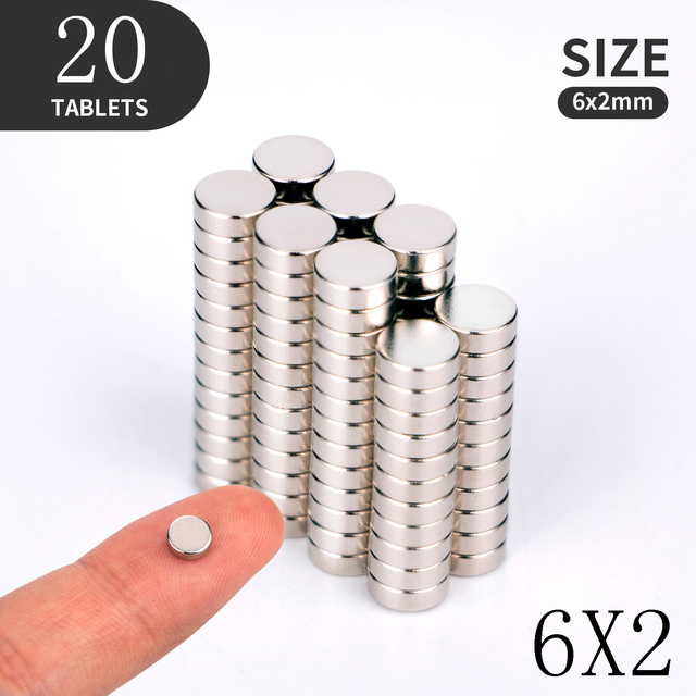 20 40 80pcs/lot 4X2 6x2 5x2 6x1mm Magnet Hot Round Strong Magnet Super Rare Earth Neodymium Magnet 3x2