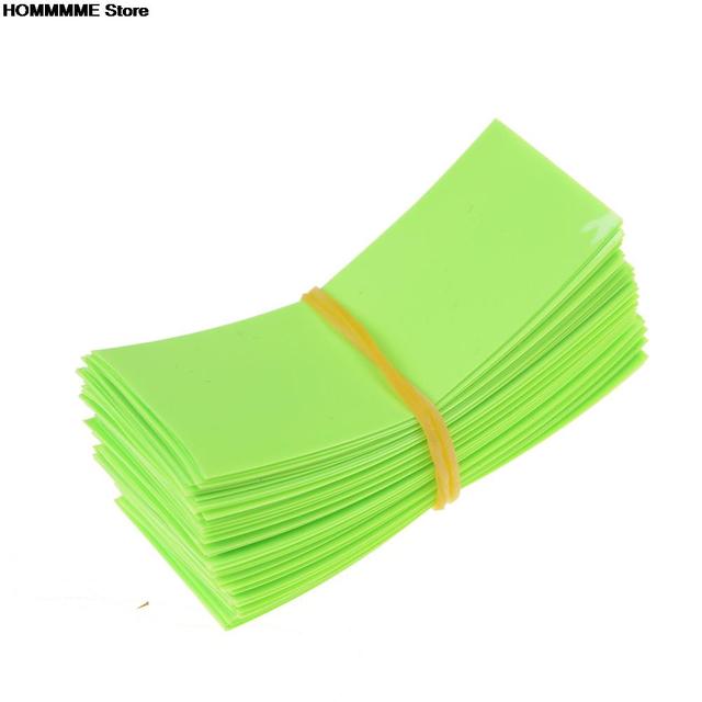 HOT SALE 100pcs Li-ion PVC Heat Shrink Tubing 18650 Battery Wrap Precut Size 72*18.5mm Battery Film Tape Battery Cover