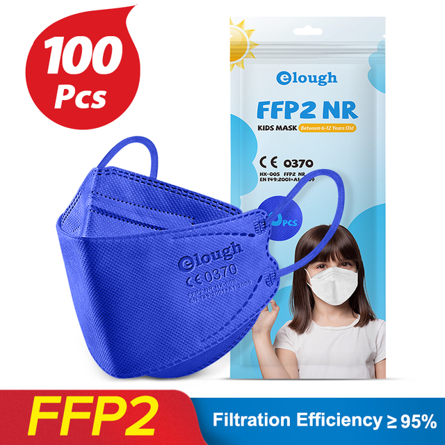 أقنعة إيلو FPP2 للأطفال 6-12 سنة الأسماك الكورية Mascarilla Infantil FPP2 قابلة لإعادة البيع 4 طبقات FFP2 KN95 قناع للأطفال