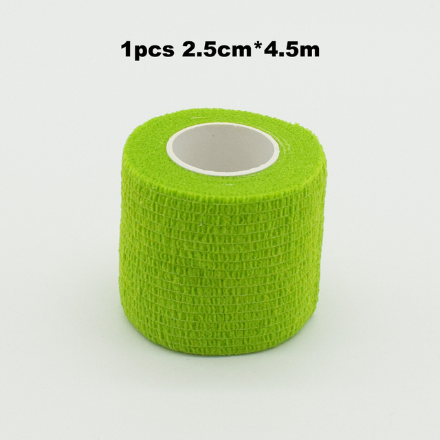 1pc Disposable Self-adhesive Colorful Latex Medical Wrap Athletic Tape To Handle Tightening Tube Of Tattoo Accessories