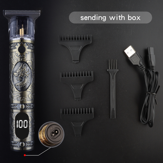 T9 Professional Electric Hair Clipper Trimmer For Man 0mm Baldheaded Barber Hair Cutting Machine Cordless Shaver