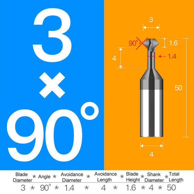 Tungsten carbide steel chamfering cutter 60 120 90 degree up and down double-sided machining coated milling cutter chamfering tools