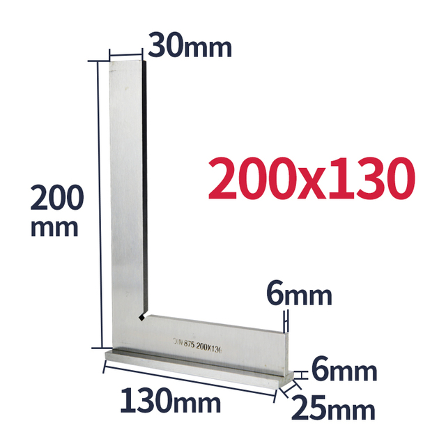 90 Degree Flat Edge Square Carpenter Square White Try Square Angle Square L-shaped Carpenter Ruler Marking Carpenter Scale