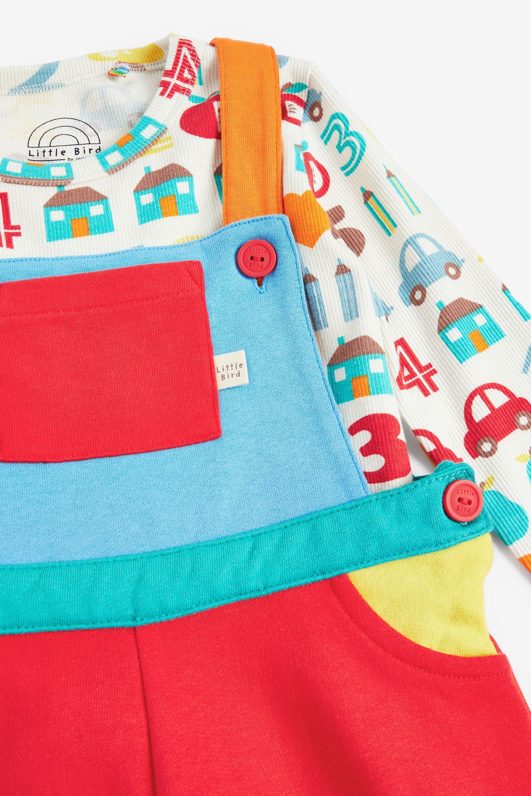 Little Bird Colourblock Dungaree Set