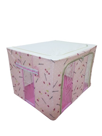 Toshionics 72L Big Size Foldable Cloth Storage Box High Capacity Waterproof Moistureproo Oxford Cloth Steel Organizer Bag For Clothing Blanket Quilt Toy