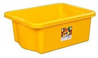 Wham Stack And Store Storage Box, Yellow - 17H X 32W X 42D cm