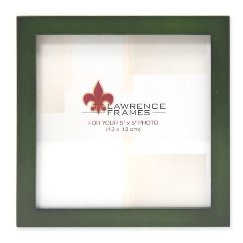 Lawrence Frames Collection Wood Picture Frame Gallery, 5 By 5-Inch, Green