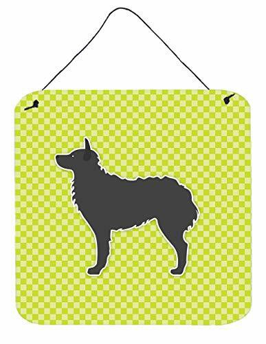 Caroline&#39;s Treasures Bb3821Ds66 Croatian Sheepdog Checkerboard Green Wall Or Door Hanging Prints, 6X6, Multicolor