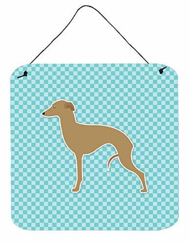 Caroline&#39;s Treasures Bb3714Ds66 Italian Greyhound Checkerboard Blue Wall Or Door Hanging Prints, 6X6, Multicolor