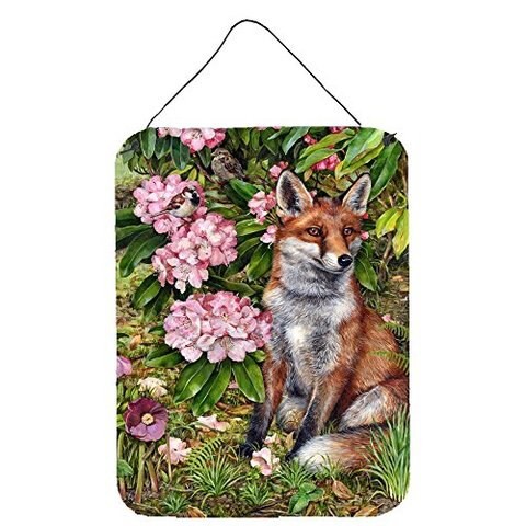 Caroline&#39;s Treasures Cdco0442Ds1216 Fox Waiting In Flowers Wall Or Door Hanging Prints, 12X16, Multicolor