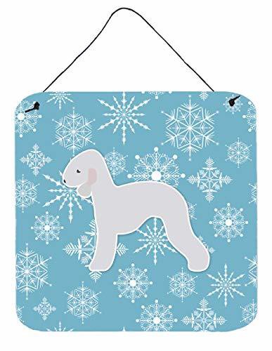 Caroline&#39;s Treasures Bb3494Ds66 Winter Snowflake Bedlington Terrier Wall Or Door Hanging Prints, 6X6, Multicolor