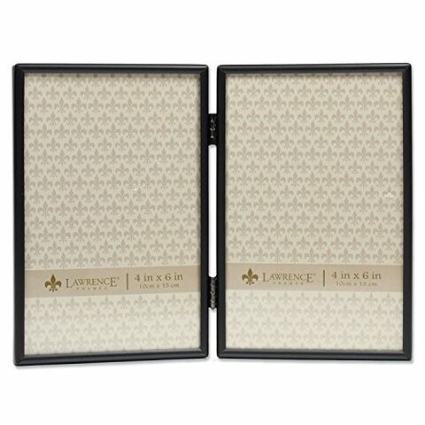 Lawrence Frames 4X6 Hinged Double Simply Black Picture Frame