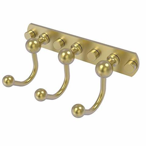 Allied Brass P1020-3 Prestige Skyline Collection 3 Position Multi Decorative Hook, Satin Brass