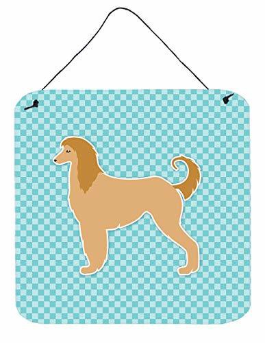 Caroline&#39;s Treasures Bb3706Ds66 Afghan Hound Checkerboard Blue Wall Or Door Hanging Prints, 6X6, Multicolor