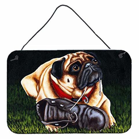 Caroline&#39;s Treasures Amb1382Ds812 Cluster Buster The Pug Wall Or Door Hanging Prints, 8X12, Multicolor