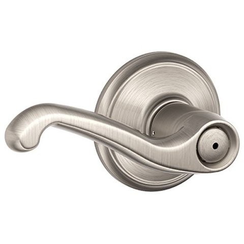 Schlage 582413 F40Fla619 Flair Privacy Lever, Satin Nickel