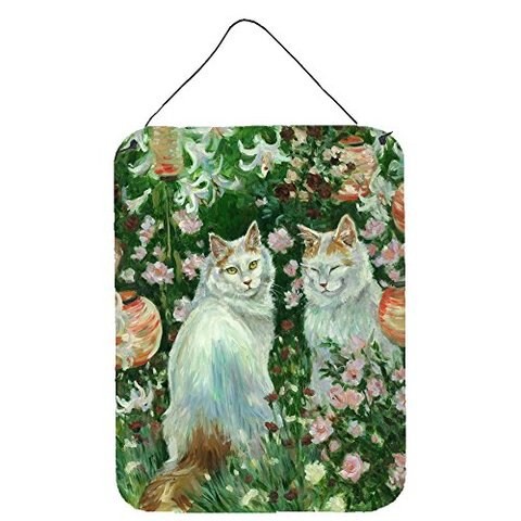 Caroline&#39;s Treasures Cdco0151Ds1216 Cats In Garden By Debbie Cook Wall Or Door Hanging Prints, 12X16, Multicolor