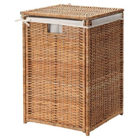 Branas Laundry Basket With Lining, Rattan 80 L