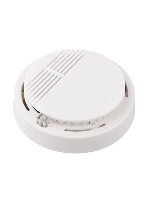 Generic Photoelectric Smoke Alarm Detector Sensor White 3.4X10.7cm