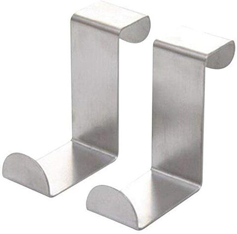 Generic Pack Of 2 Stainless Steel Over Door Hooks Holder